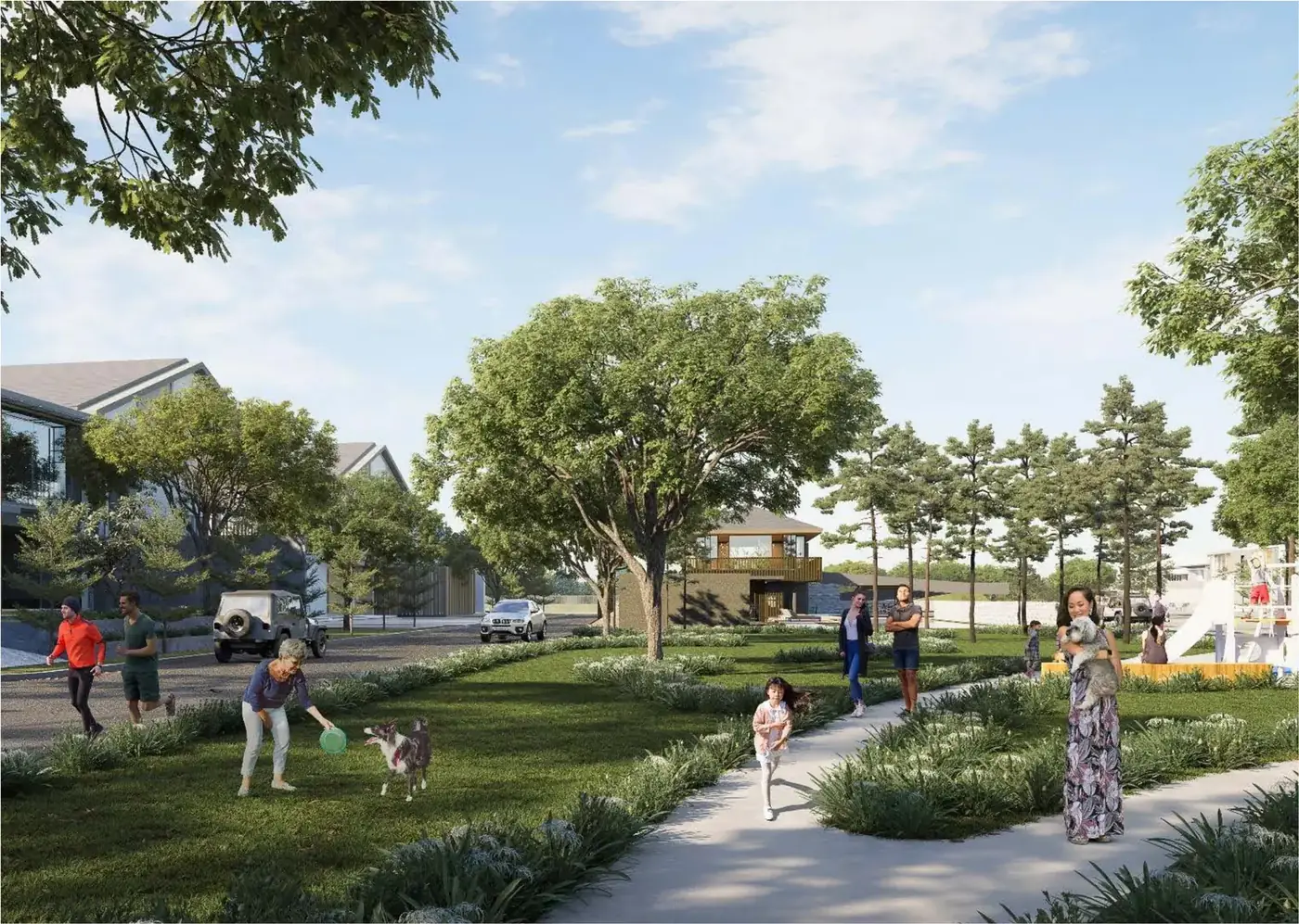Xandari — streetscape & green corridor
